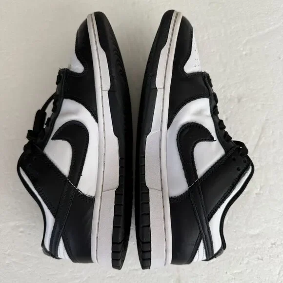 Size 7 Nike Dunk Low Panda Men's Colorblock Lace Up Black White Athletic Sneaker - Picture 4 of 10